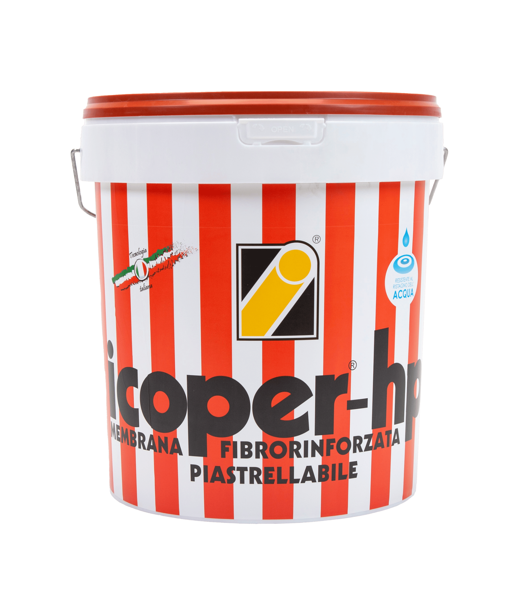 ICOPER HP 20KG ROSSO COPPO - თხევადი ფიბრირებული მემბრანა — თხევადი ჰიდროიზოლაცია